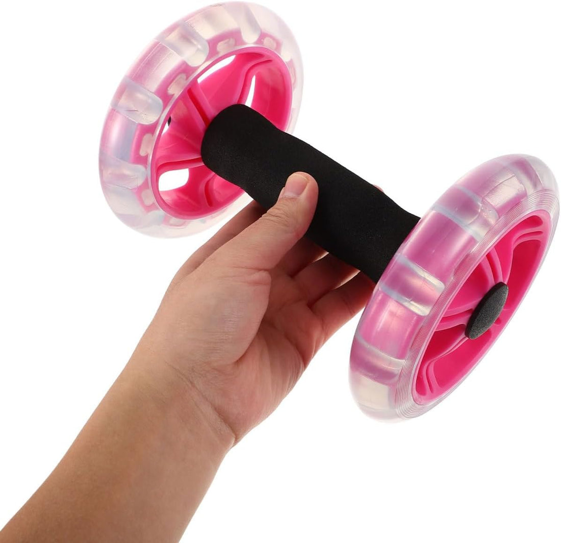 2-Pack Ab Wheel Roller Double Wheel Abdominal Exerciser for Core Workout Exercise Roller for Home Office Fitness Training Men and Women