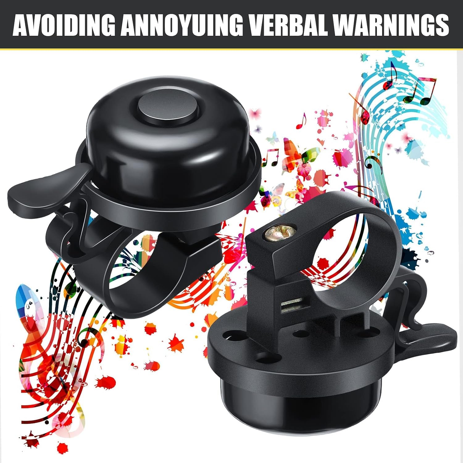 10 Pcs Bike Bells Aluminum Alloy Loud Bicycle Bells for Kids Adults