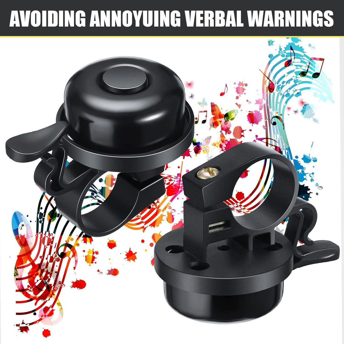 10 Pcs Bike Bells Aluminum Alloy Loud Bicycle Bells for Kids Adults