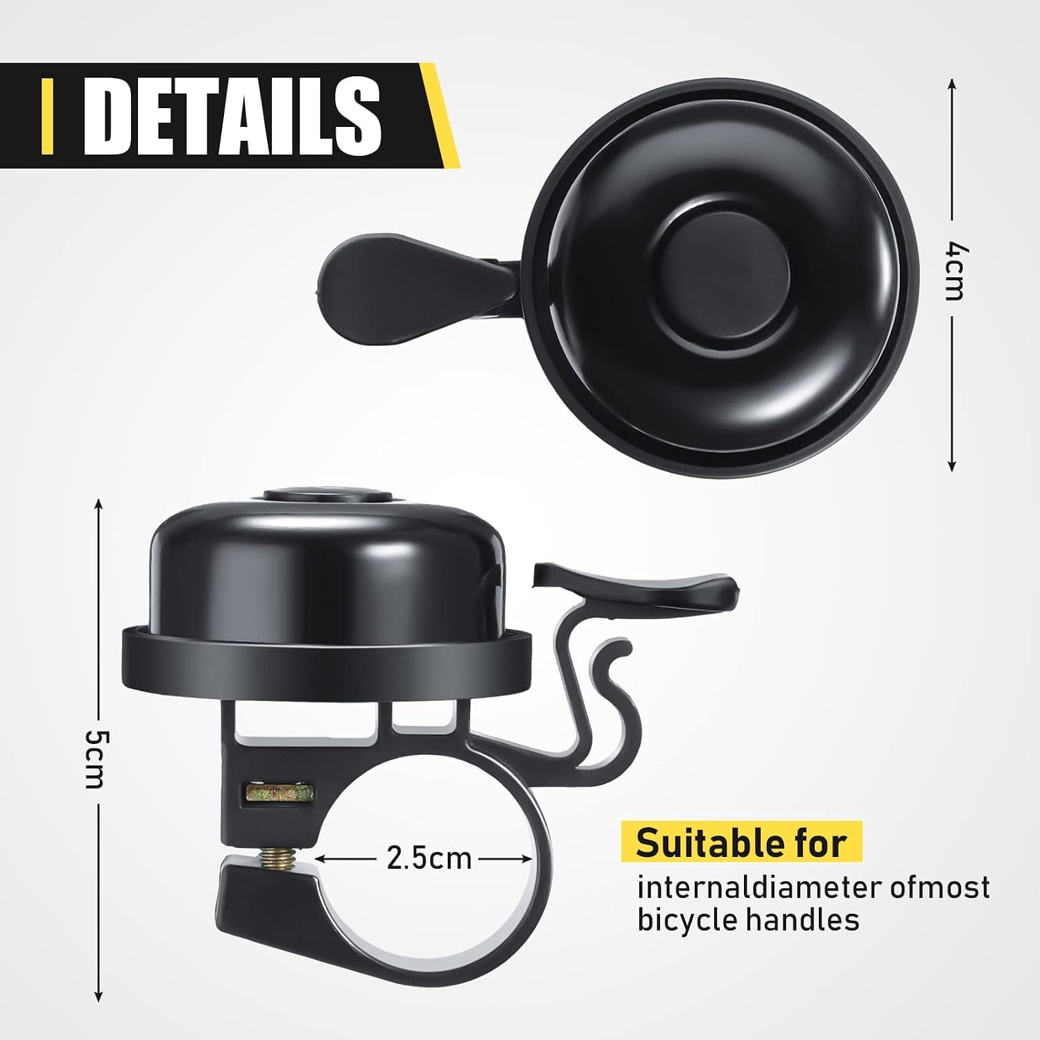 10 Pcs Bike Bells Aluminum Alloy Loud Bicycle Bells for Kids Adults