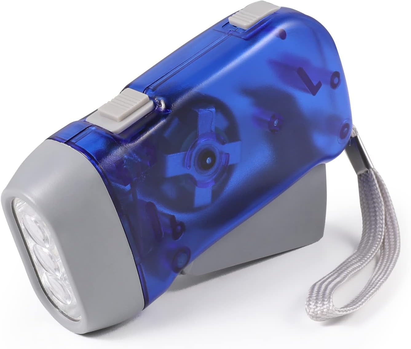 8 Pack Hand Crank Emergency Flashlight, No Battery Required, 3 LED Lights