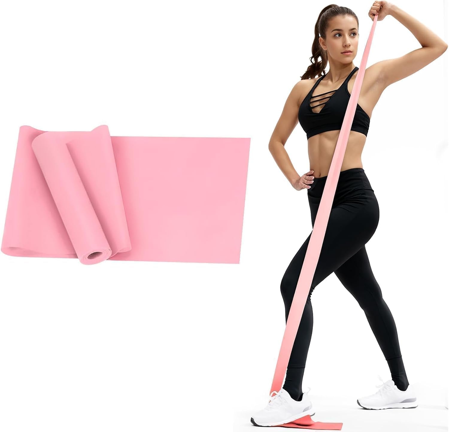 1 Psc Resistance Bands for Women & Men, Strength Training, Yoga & Home Workouts, Latex-Free Elastic Exercise Bands