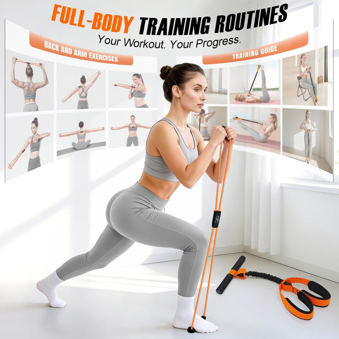 Exercise Bands Resistance Bands Set for Core, Abs, Legs, Arms, Back