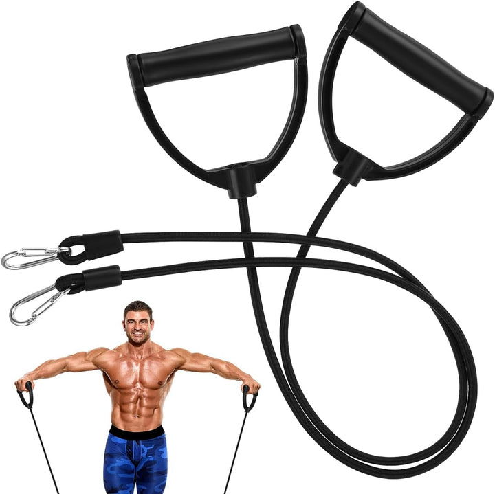 Resistance Bands with Clips: 1 Pair Stepping Machine Assistance Bands, Exercise Cords for Weightlifting Strength Training Muscle Toning