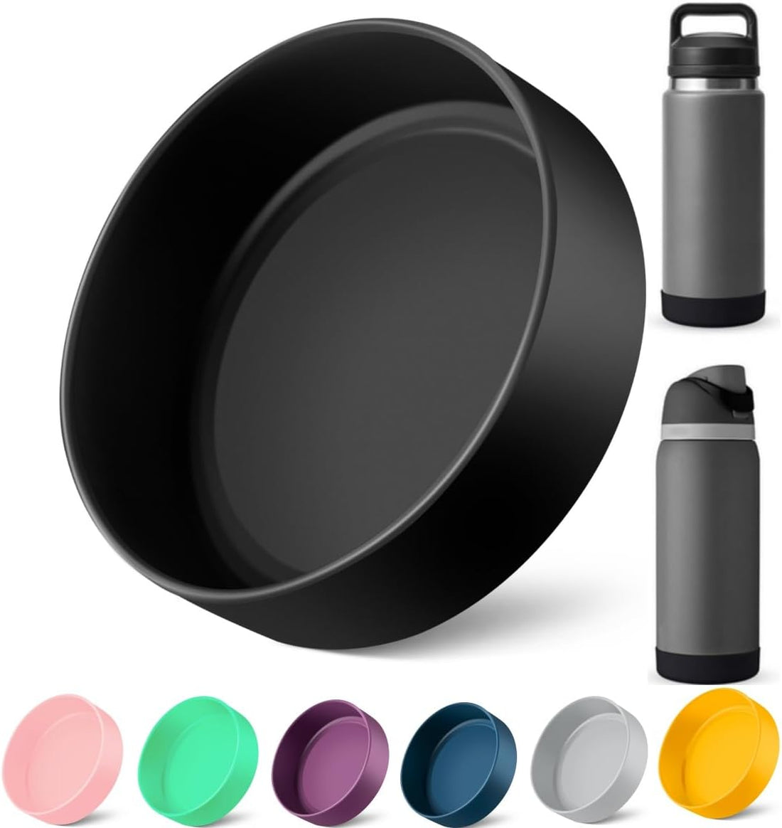 Silicone Boot for YETI Rambler 26 Oz, Anti-Slip Base, Quiet, Black