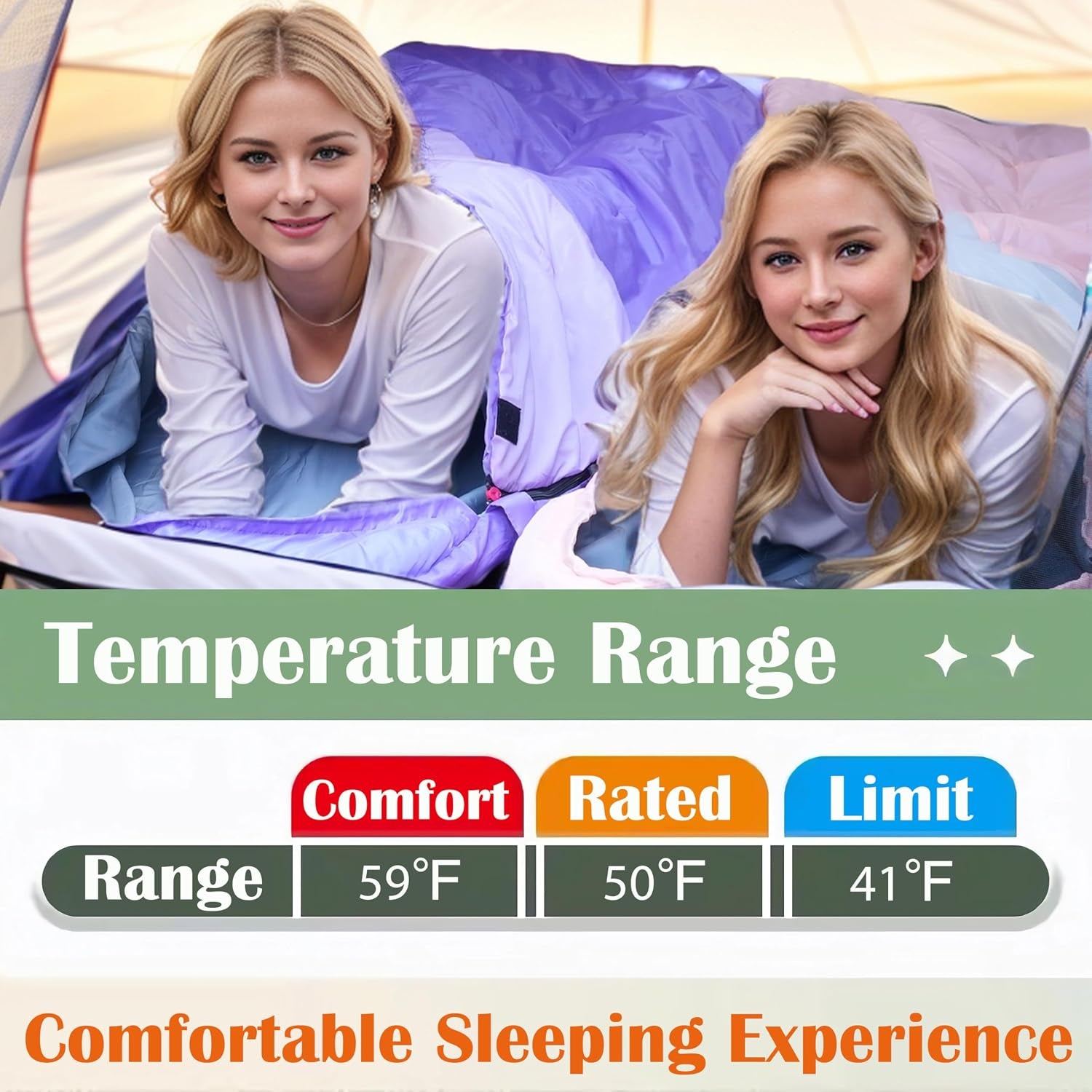 Sleeping Bags for Adults&Kids,Lightweight Waterproof Warm Weather Sleeping Bag,Compact Portable Sleeping Bag for Camping,Essentials Gear for Camping Hiking Outdoor Travel