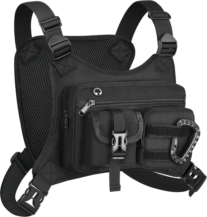 Chest Bag for Men Women, Lightweight Utility Running Chest Pack for Sports with Phone Holder for Sports Workout Jog