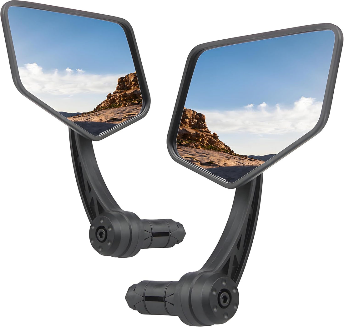 1 Pair Bike Mirror Handlebar End Mount Bicycle Mirrors E-Bike Mirrors, HD Glass Convex Mirror, Rotatable and Adjustable Wide Angle Rear View Shockproof Mirrors,Safe Cycling Bike Accessories.