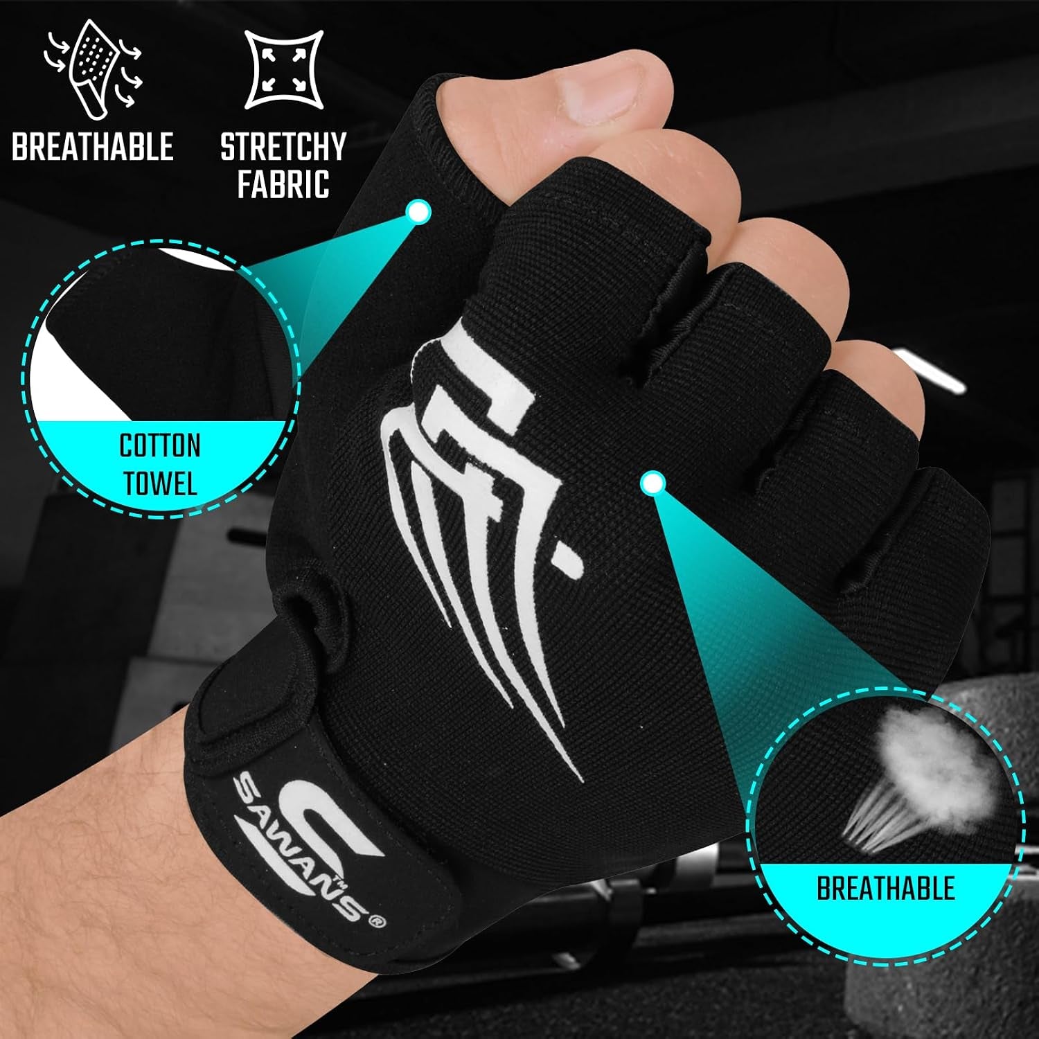 Weight Lifting Workout Gloves Lightweight Breathable Padded Palm Protection Gym Gloves Non-Slip Silicone Grip for Men and Women Exercise Fitness Training Pull-Ups Deadlifting