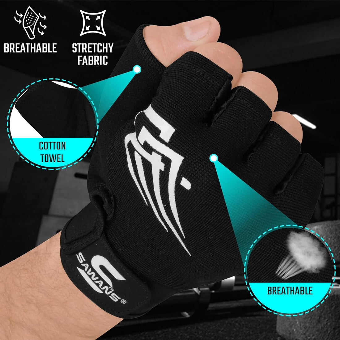 Weight Lifting Workout Gloves Lightweight Breathable Padded Palm Protection Gym Gloves Non-Slip Silicone Grip for Men and Women Exercise Fitness Training Pull-Ups Deadlifting