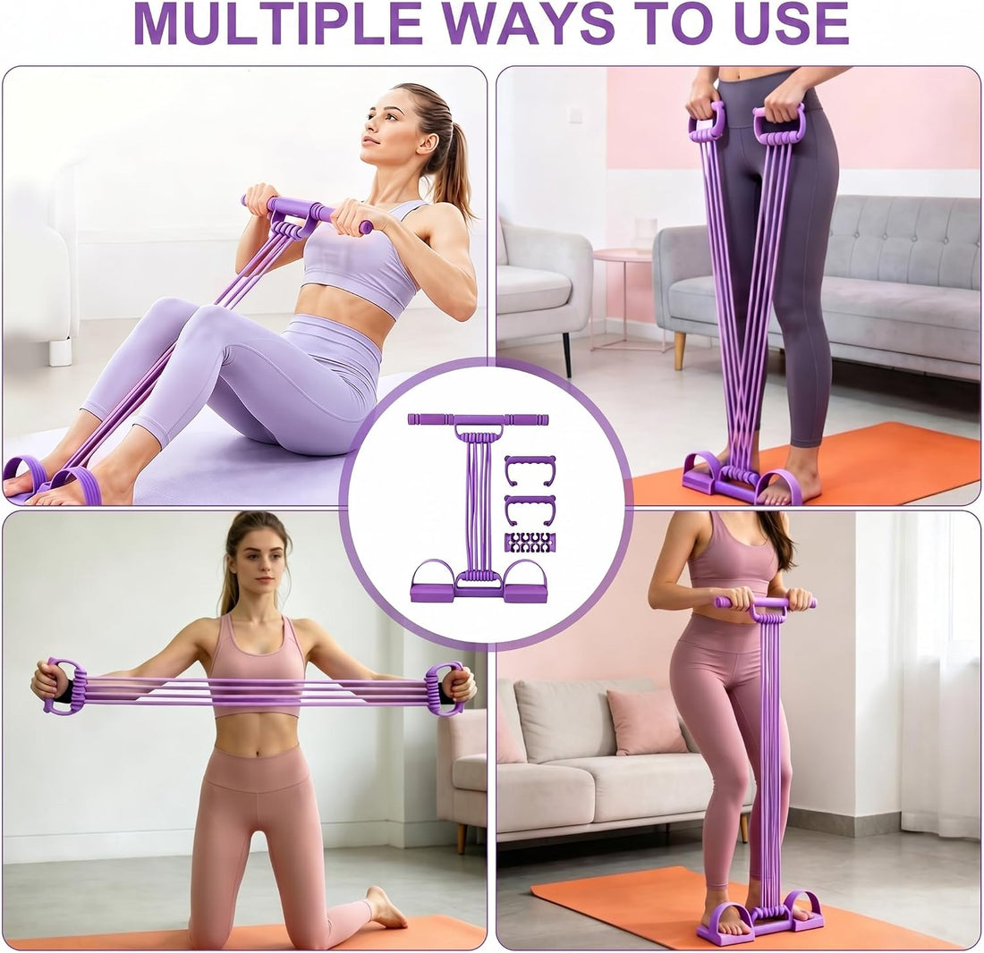 3-In-1 Pedal Resistance Band, Foot Pedal Exercise Band with Handles