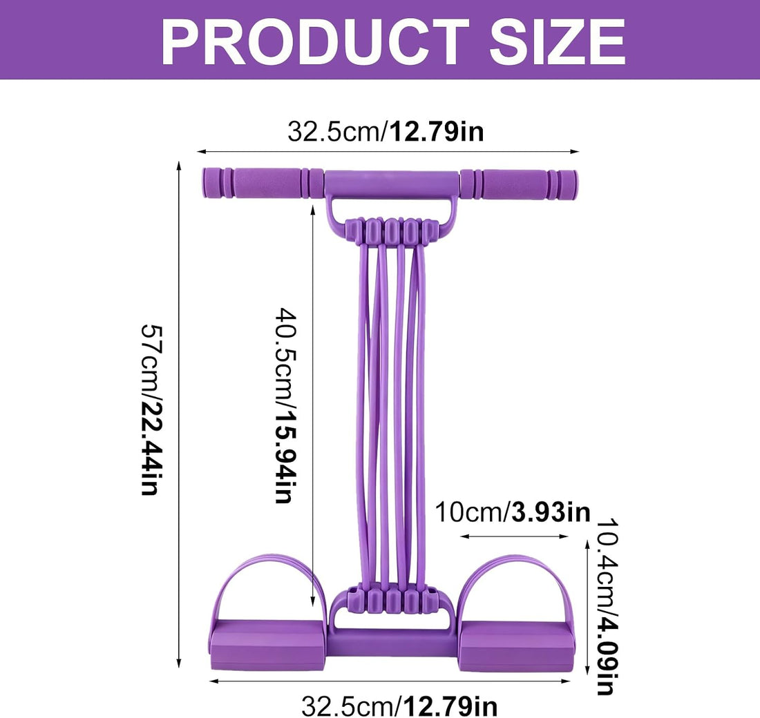 3-In-1 Pedal Resistance Band, Foot Pedal Exercise Band with Handles
