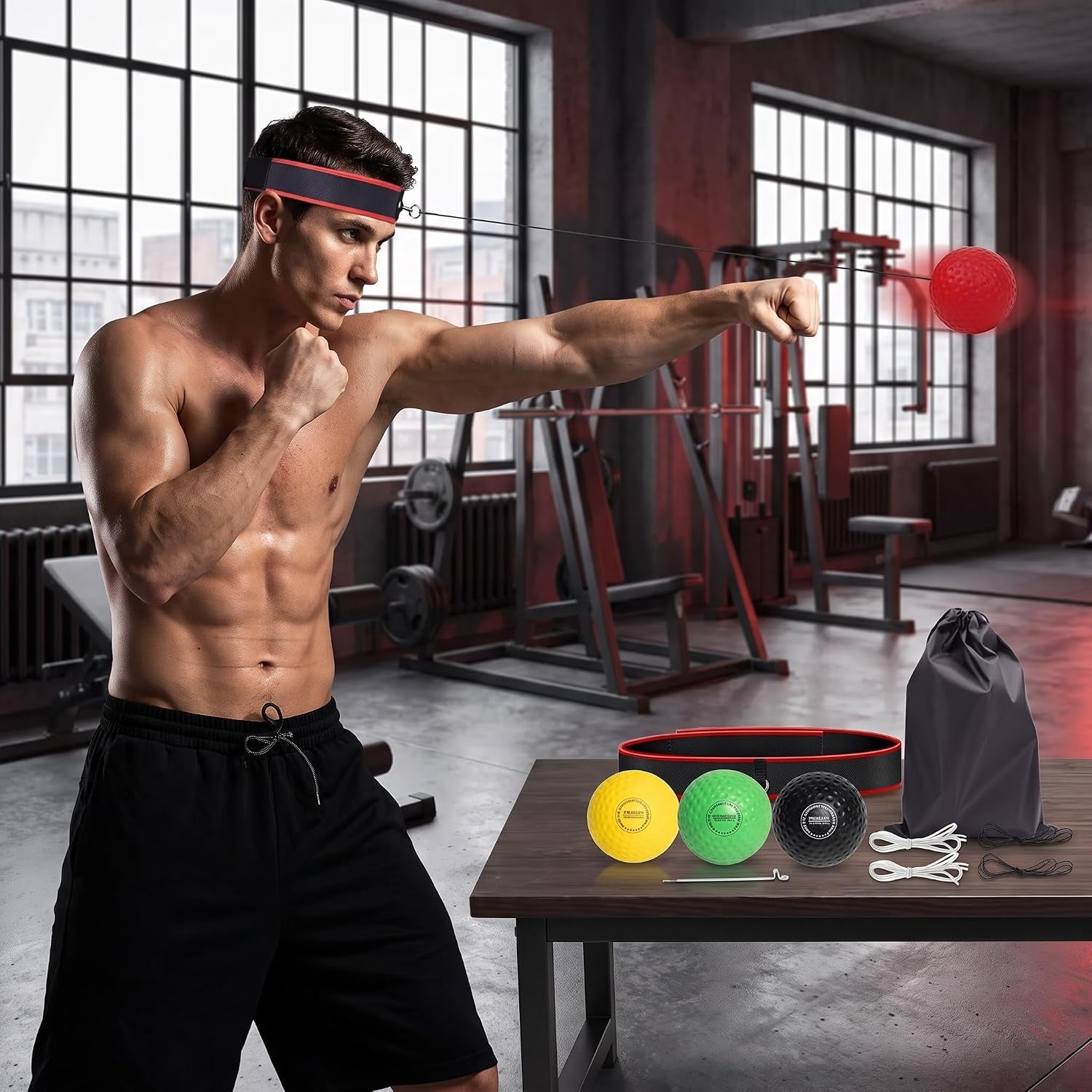 Boxing Reflex Ball with 2 Adjustable Headbands