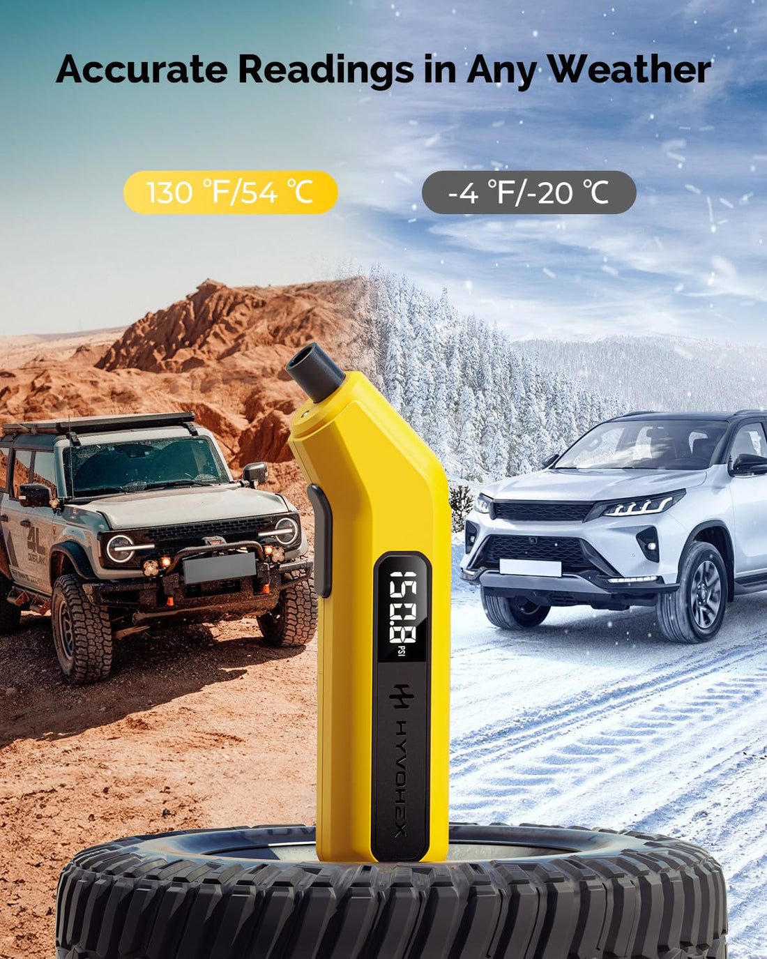 Digital Tire Pressure Gauge 200 PSI for Car,Rv,Truck,Bike