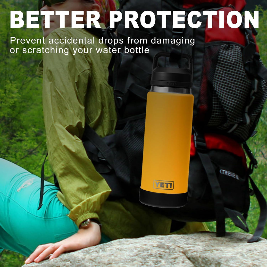 Silicone Boot for YETI Rambler 26 Oz, Anti-Slip Base, Quiet, Black