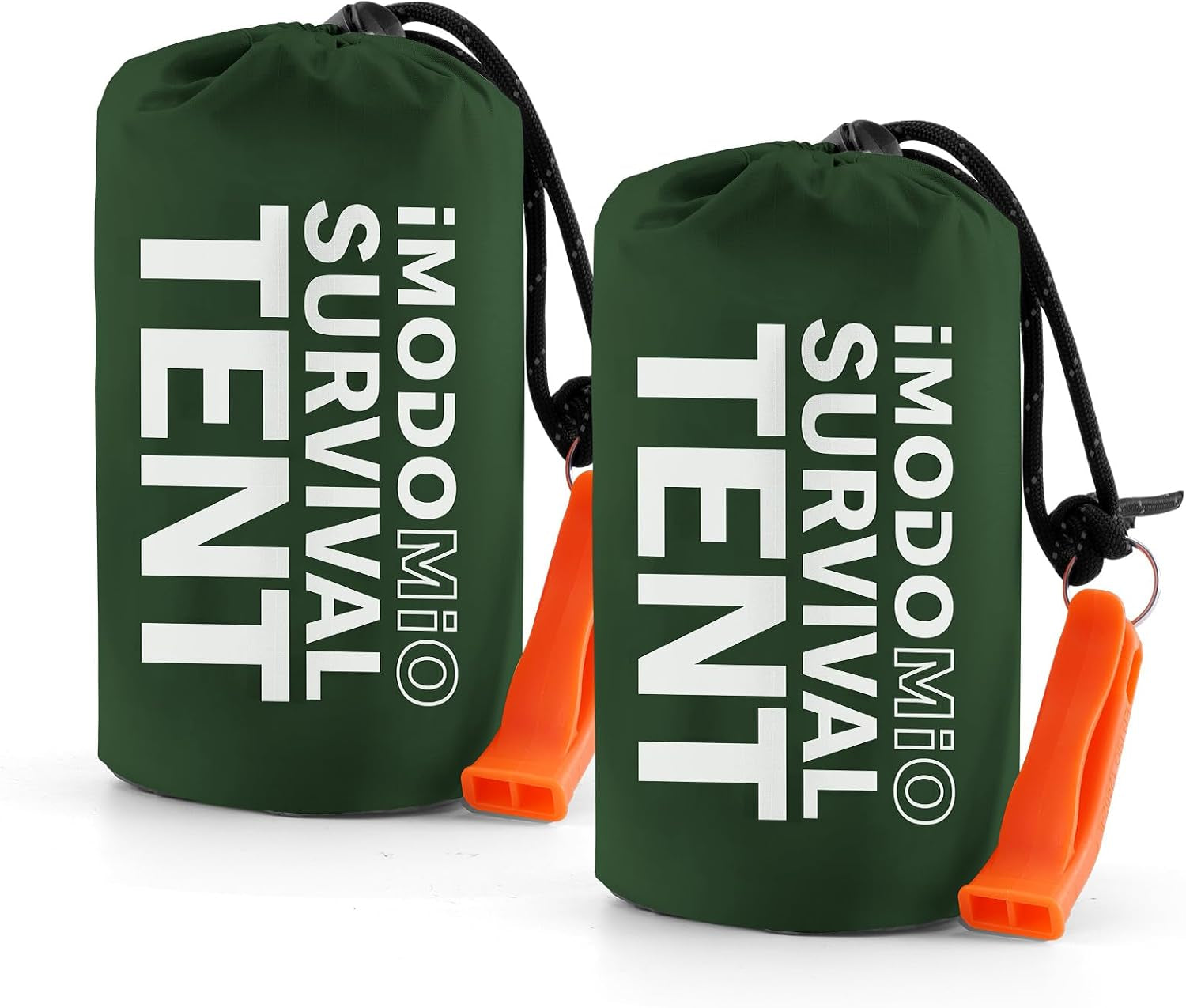2 Person Mylar Emergency Shelter Tube Tent with Paracord & Whistle