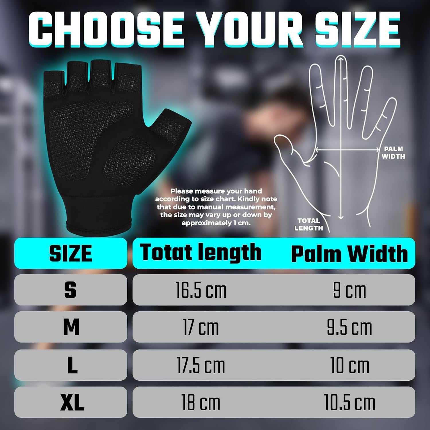 Weight Lifting Workout Gloves Lightweight Breathable Padded Palm Protection Gym Gloves Non-Slip Silicone Grip for Men and Women Exercise Fitness Training Pull-Ups Deadlifting