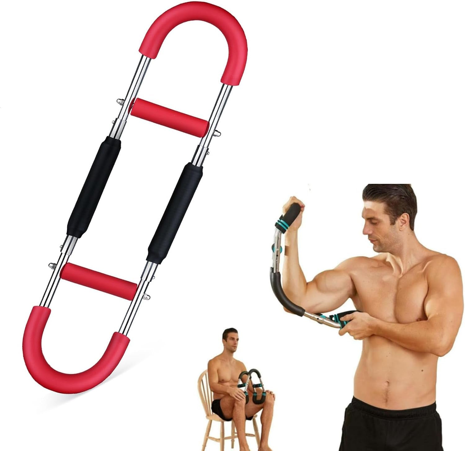 Twister Arm Trainer,The Ultimate Arm Trainer.Adjustable Twister Arm Chest Exerciser,Shoulder Muscle Training Fitness Equipment, Upper Body Strength Training Machine.Portable Spring Resistance (Blue)