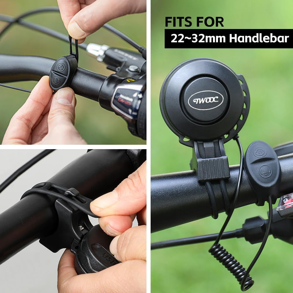 120Db Loud Bike Horn Electric Bell, Waterproof, Work on All Handlebar Sizes