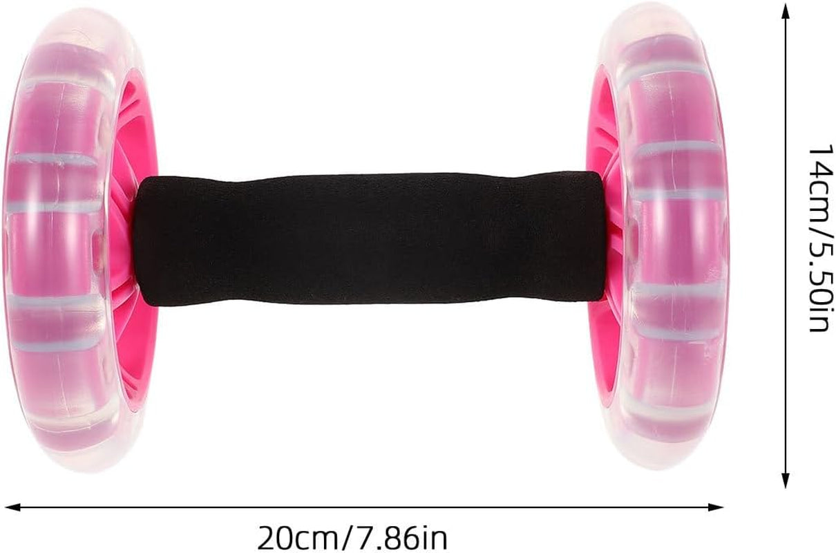 2-Pack Ab Wheel Roller Double Wheel Abdominal Exerciser for Core Workout Exercise Roller for Home Office Fitness Training Men and Women
