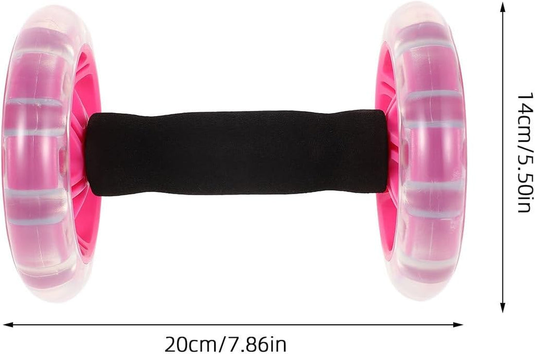 2-Pack Ab Wheel Roller Double Wheel Abdominal Exerciser for Core Workout Exercise Roller for Home Office Fitness Training Men and Women