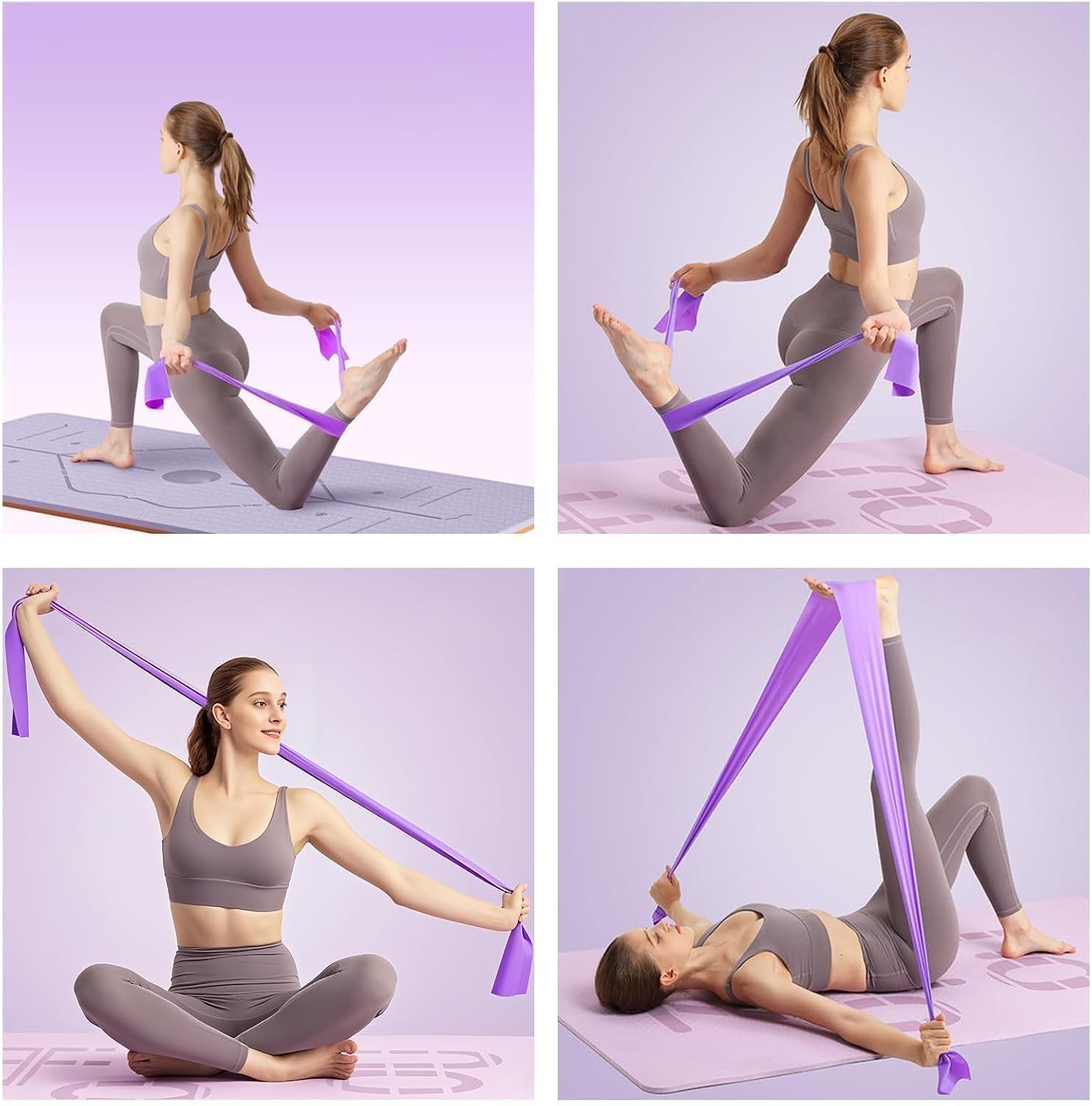 1 Psc Resistance Bands for Women & Men, Strength Training, Yoga & Home Workouts, Latex-Free Elastic Exercise Bands