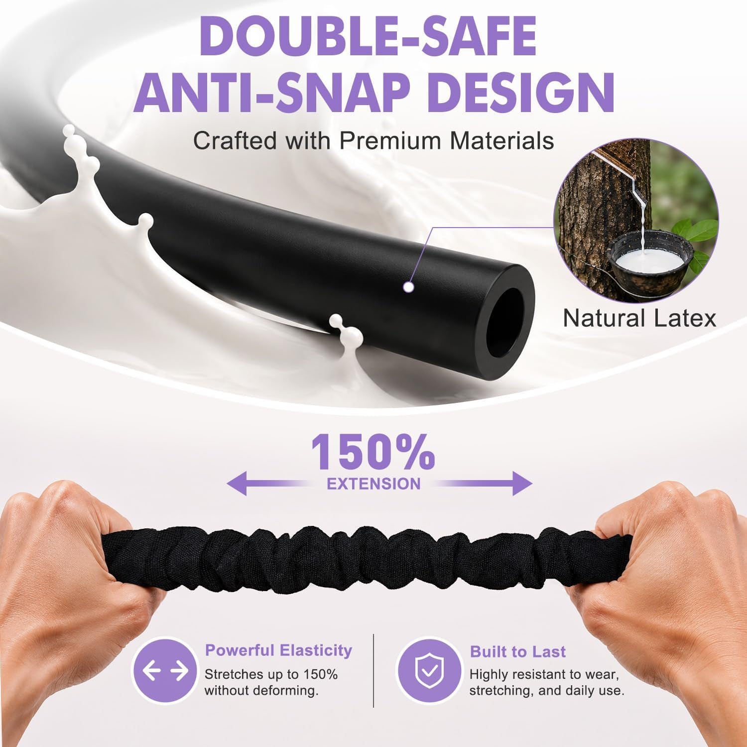 Pedal Resistance Band with Handle for Women, Home Gym Exercise Equipment