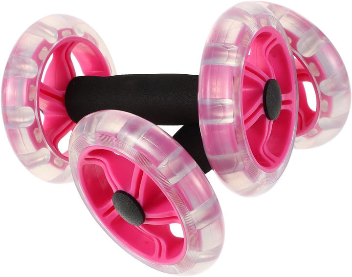 2-Pack Ab Wheel Roller Double Wheel Abdominal Exerciser for Core Workout Exercise Roller for Home Office Fitness Training Men and Women
