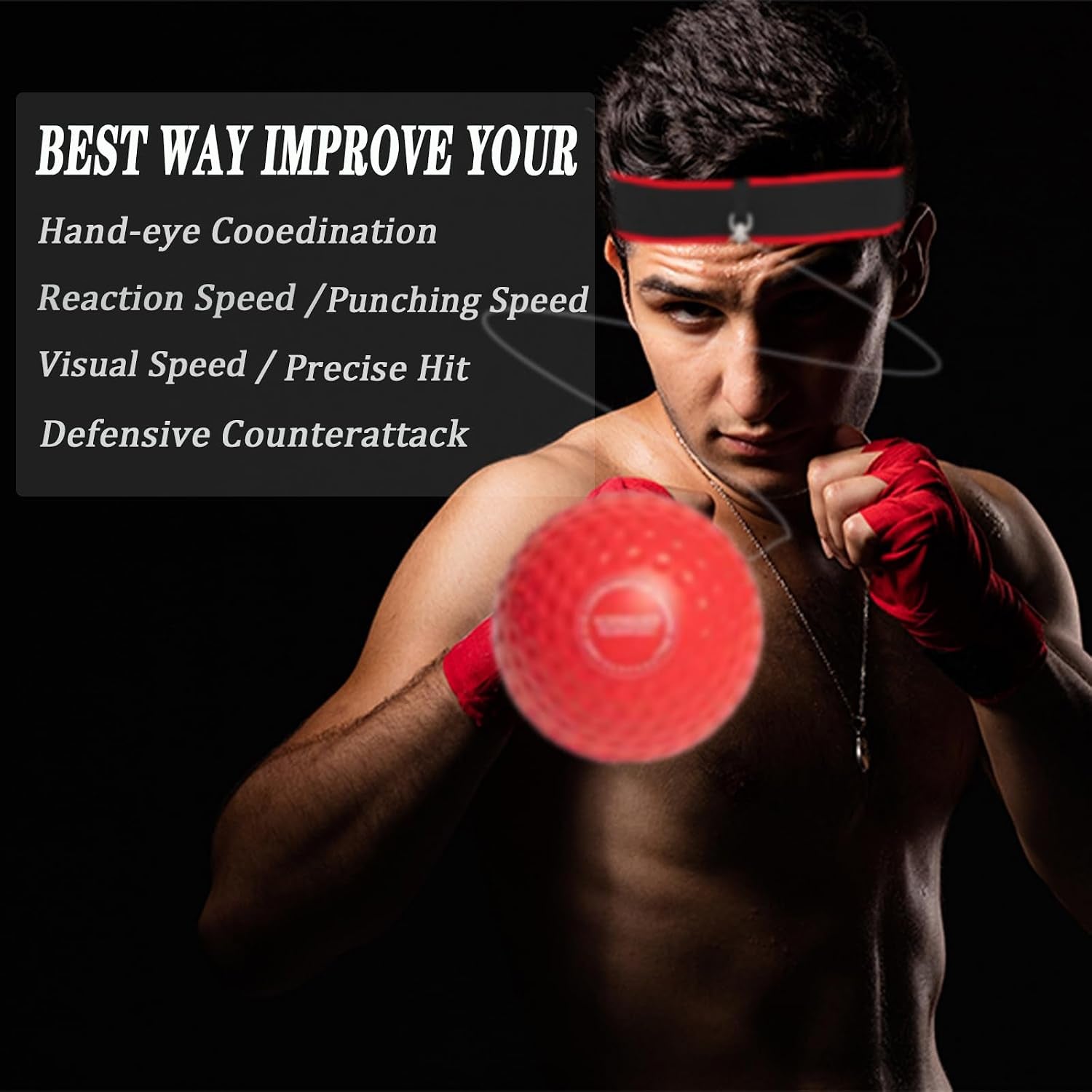 Boxing Reflex Ball with 2 Adjustable Headbands