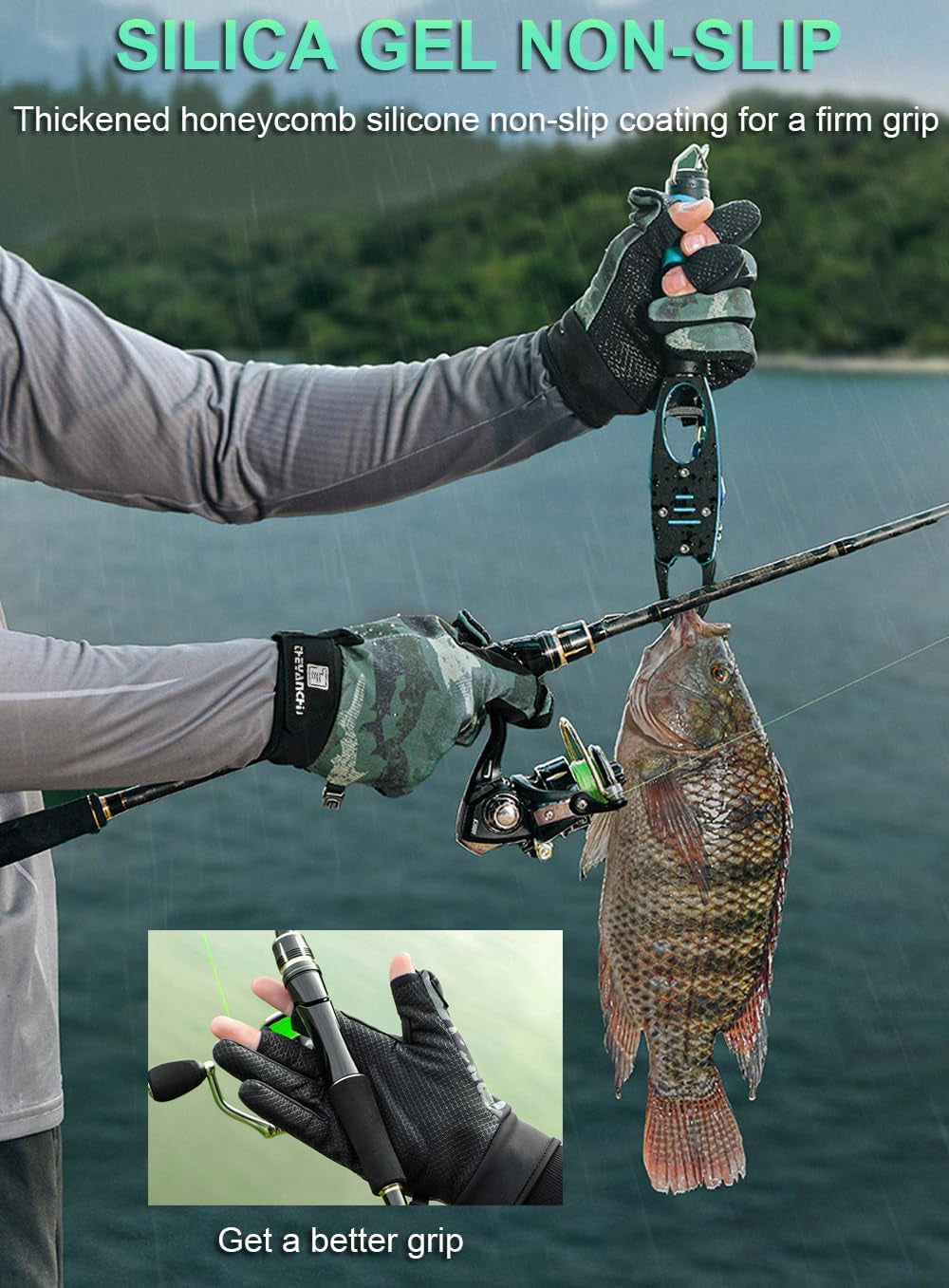 Fullfinger Fishing Gloves Men & Women, Ice Fishing Gear Hunting Gloves for Men Cold Weather, Kayak Glove Fishing Glove Cold Weather Hunting Gear Cold Weather Fishing Gear