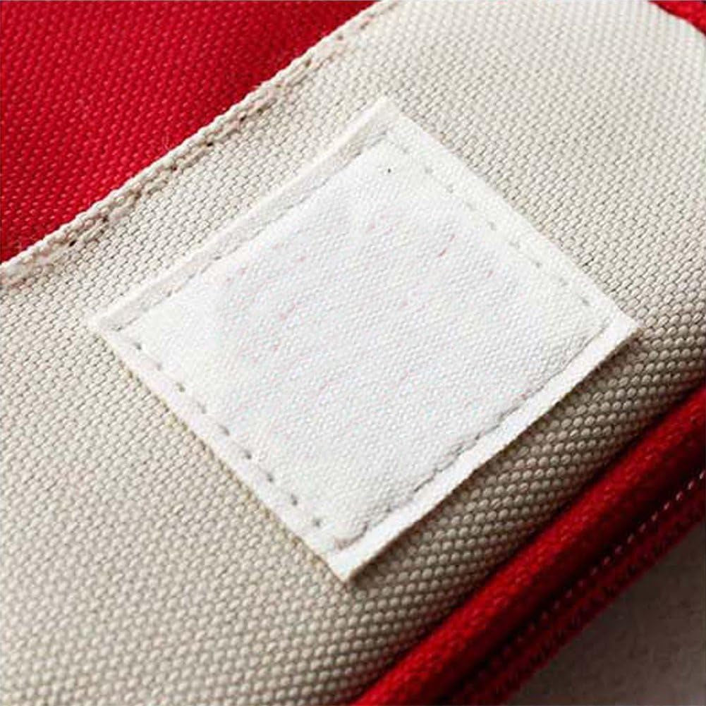 Red Portable Mini First Aid Kit, Outdoor Camping Family Survival First Aid Kit Cross Pattern First Aid Kit Safety and Survival Camping and Hiking