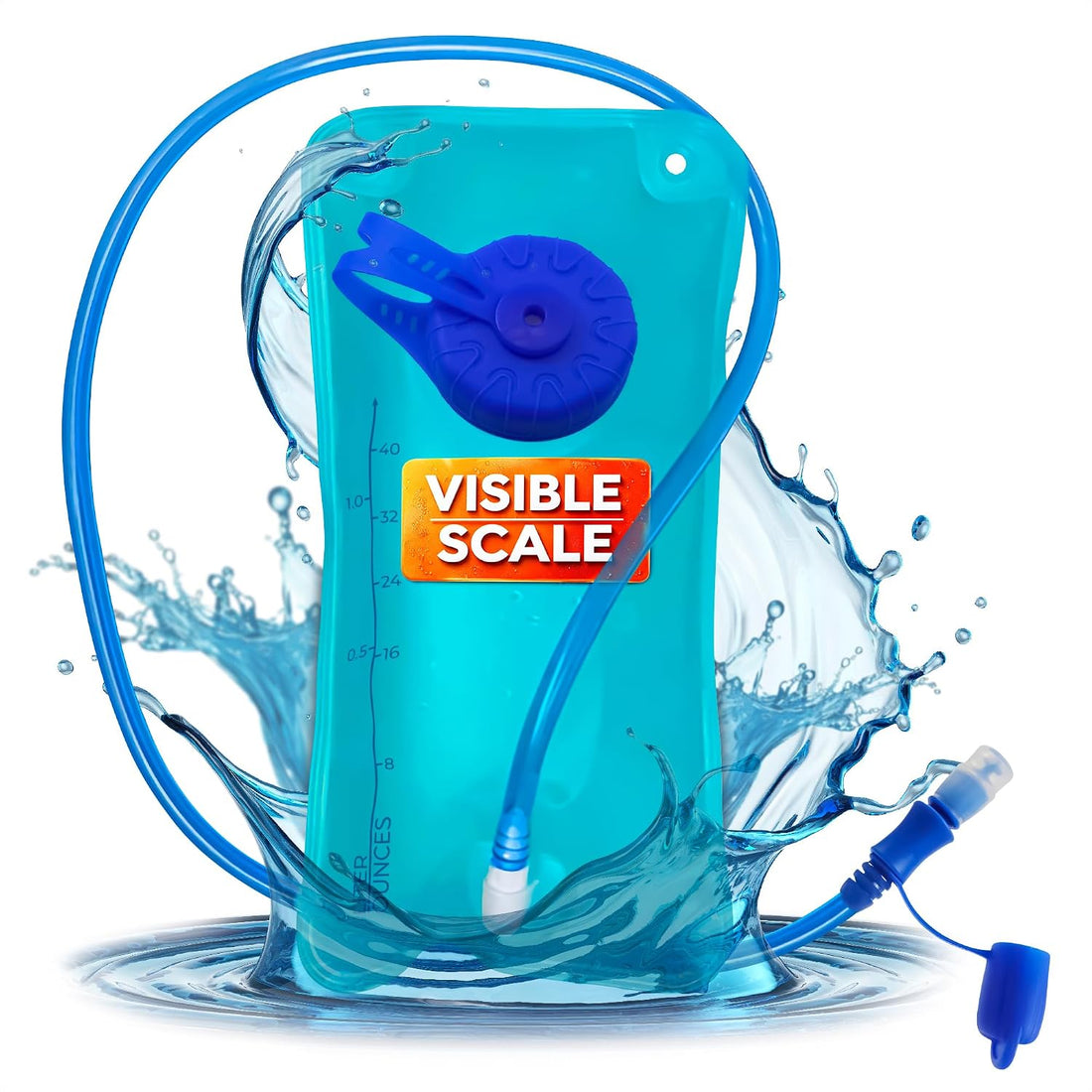 1/1.5L Water Bladder for Hiking Backpack, Wide Mouth, Fill Marks