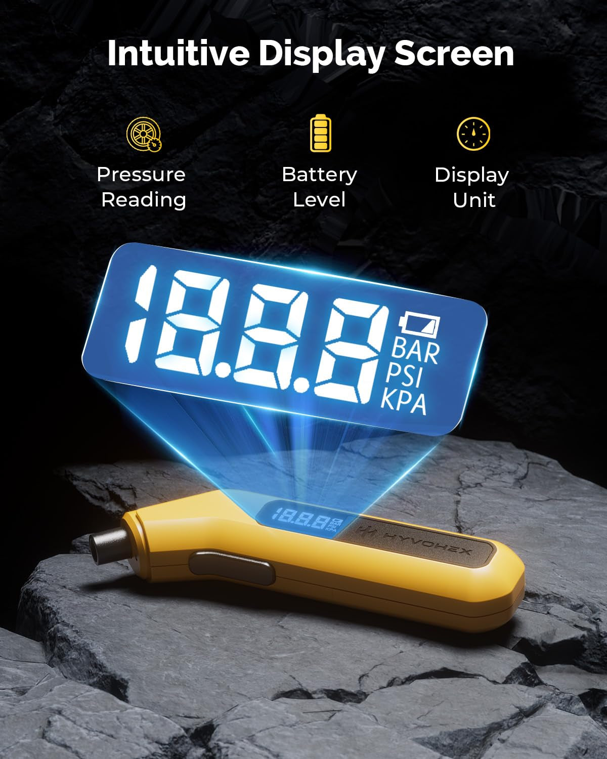 Digital Tire Pressure Gauge 200 PSI for Car,Rv,Truck,Bike