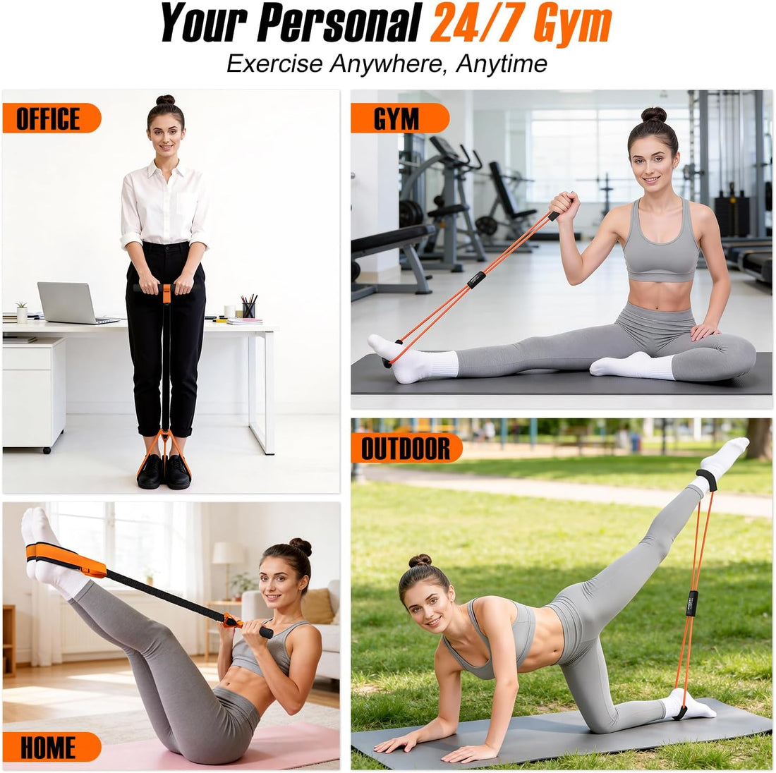 Exercise Bands Resistance Bands Set for Core, Abs, Legs, Arms, Back