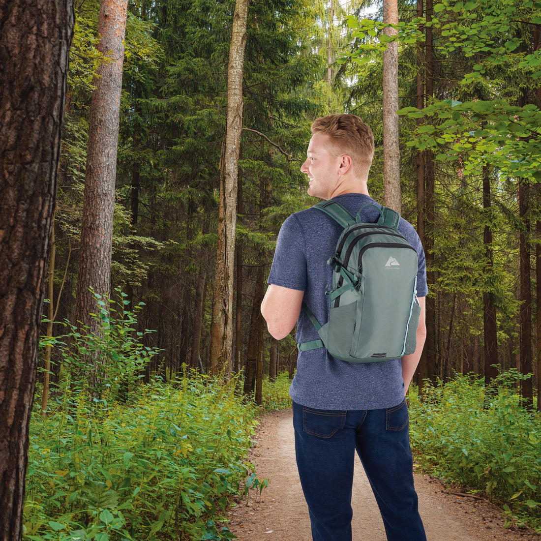 14L Adult/Teen Polyester Juniper Daypack Backpack, Green