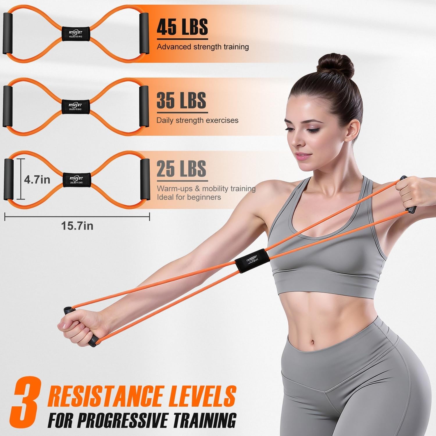Exercise Bands Resistance Bands Set for Core, Abs, Legs, Arms, Back