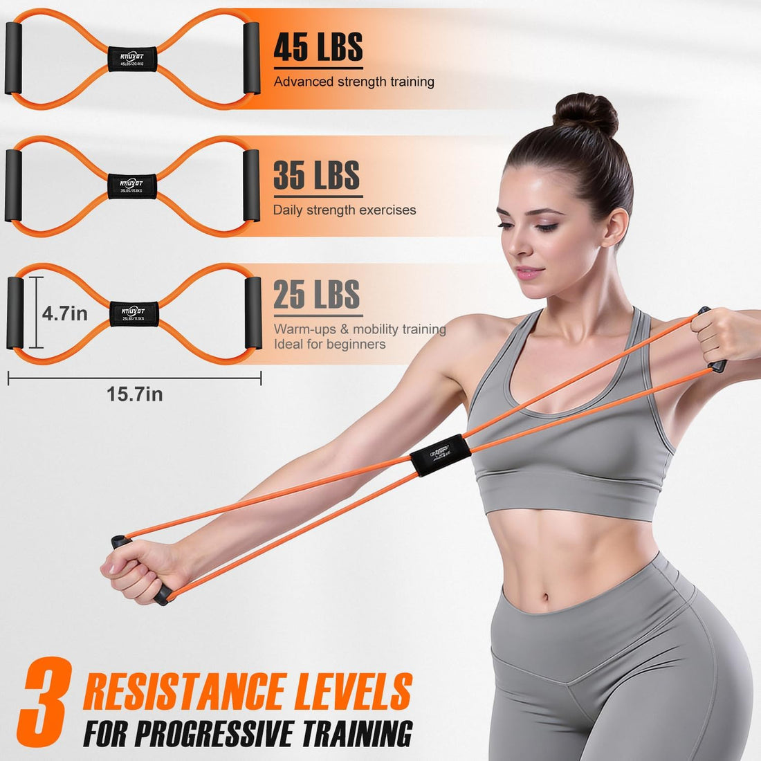 Exercise Bands Resistance Bands Set for Core, Abs, Legs, Arms, Back