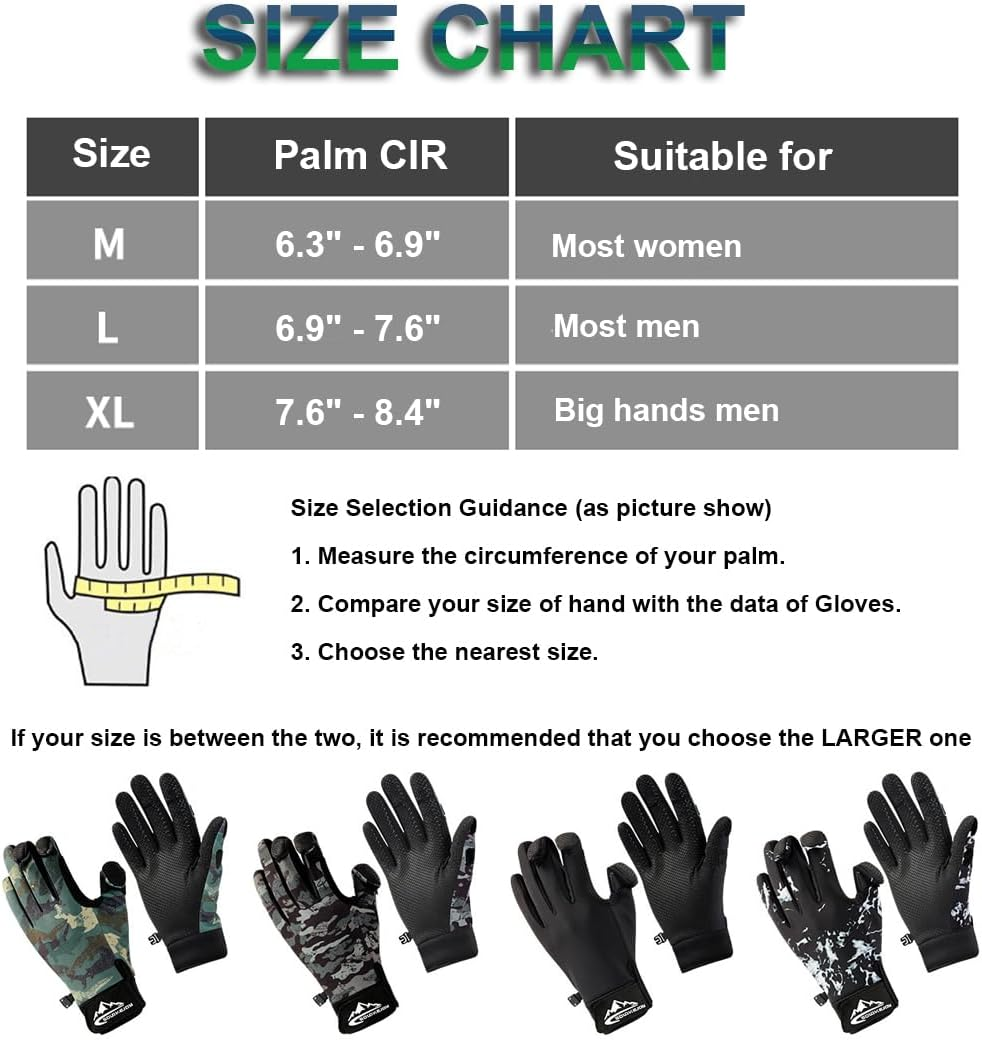 Fishing Gloves Men & Women, Ice Fishing Gear Hunting Gloves for Men Cold Weather, Kayak Gloves Fly Fishing Gear Cold Weather Hunting Gear