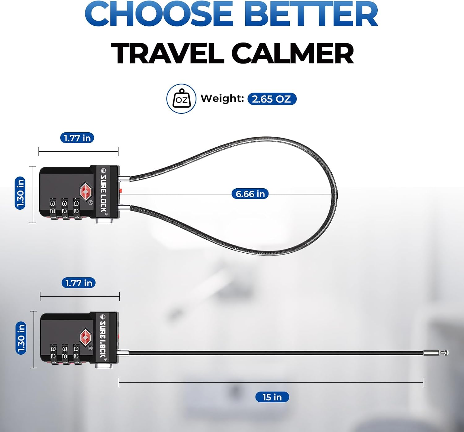 3-Digit TSA Luggage Lock