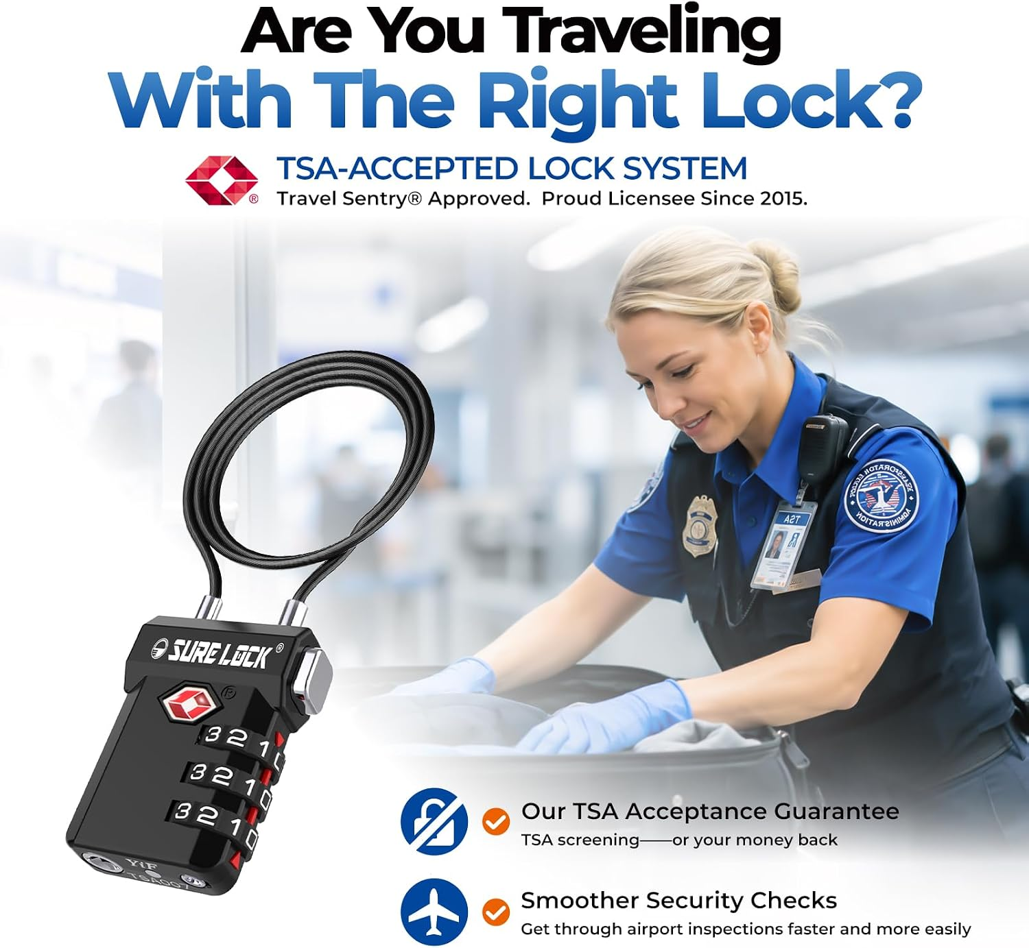 3-Digit TSA Luggage Lock